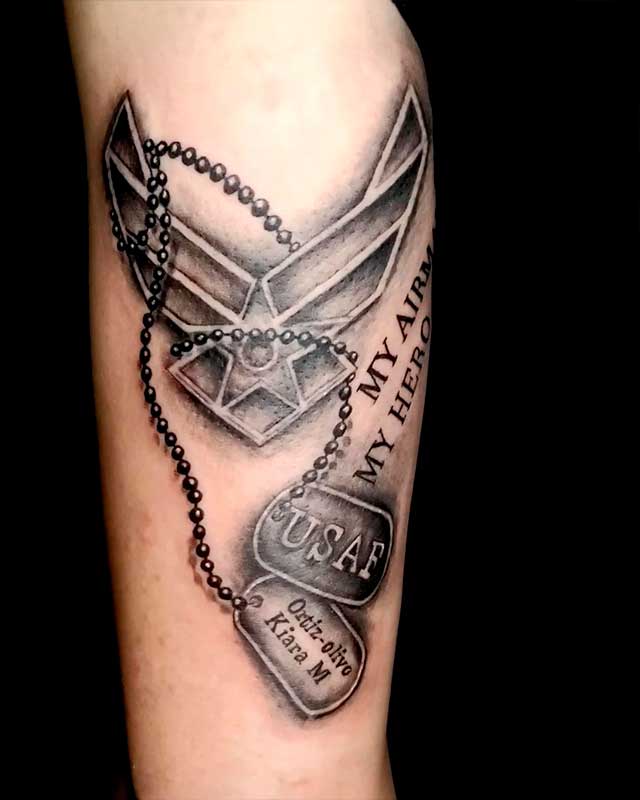 air force dog tags tattoos